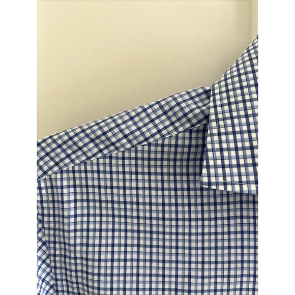 EUC Ralph Lauren Purple Label Shirt Mens Blue Check Button Sz 15.5 Italy - Picture 3 of 12